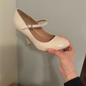 Elegant Cream Mary Jane Heels